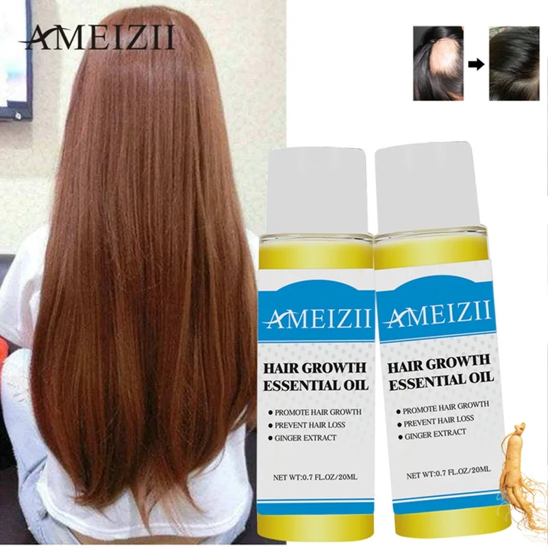 Ameizii 2 шт. средство для роста волос продукты для выпадения волос Эфирное Масло жидкое лечение Предотвращение натурального чистого плотного ухода за волосами 20 мл
