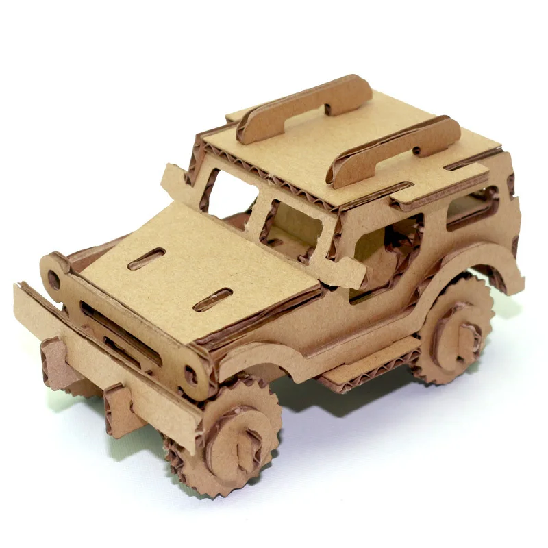Маленький джип автомобиля 3D бумаги головоломки творческих декоративная бумага