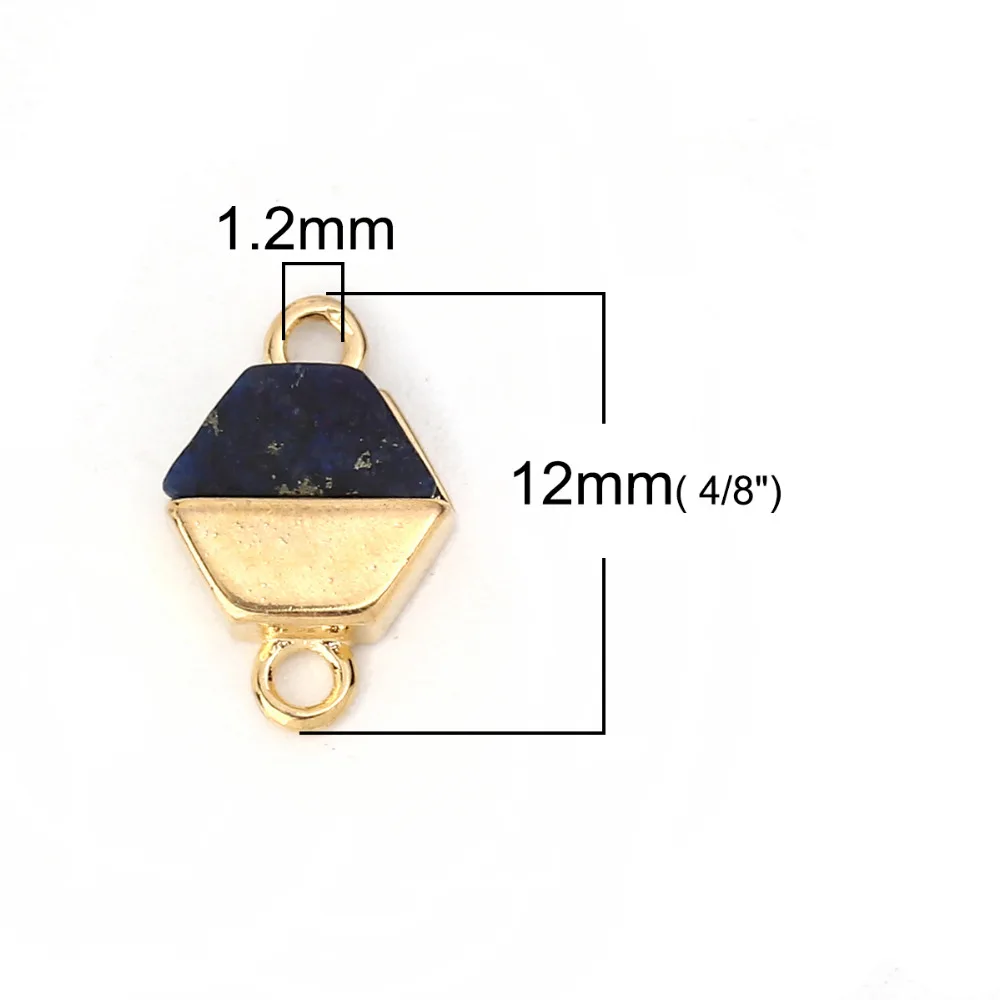 Соединители DoreenBeads из меди и смолы шестиугольные аксессуары для ювелирных