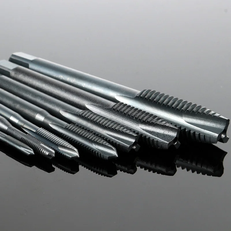 7PCS Nitride High Speed Steel Thread Metric Plug Tap Drill Bits HSS6542 Spiral Pointed Machine Hand Screw Taps Set | Инструменты