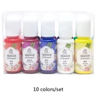 10 цветовкомплект эпоксидной смолы пигментные чернила УФ Смола окрашивающий краситель красящая смола пигмент DIY ручной работы Рукоделие арт наборы для ухода за кожей