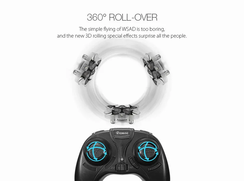 Eachine E012 Мини 2,4G 4CH 6 осевой Безголовый светодиодный светильник Радиоуправляемый Дрон Квадрокоптер Вертолет игрушки подарок для детей RTF