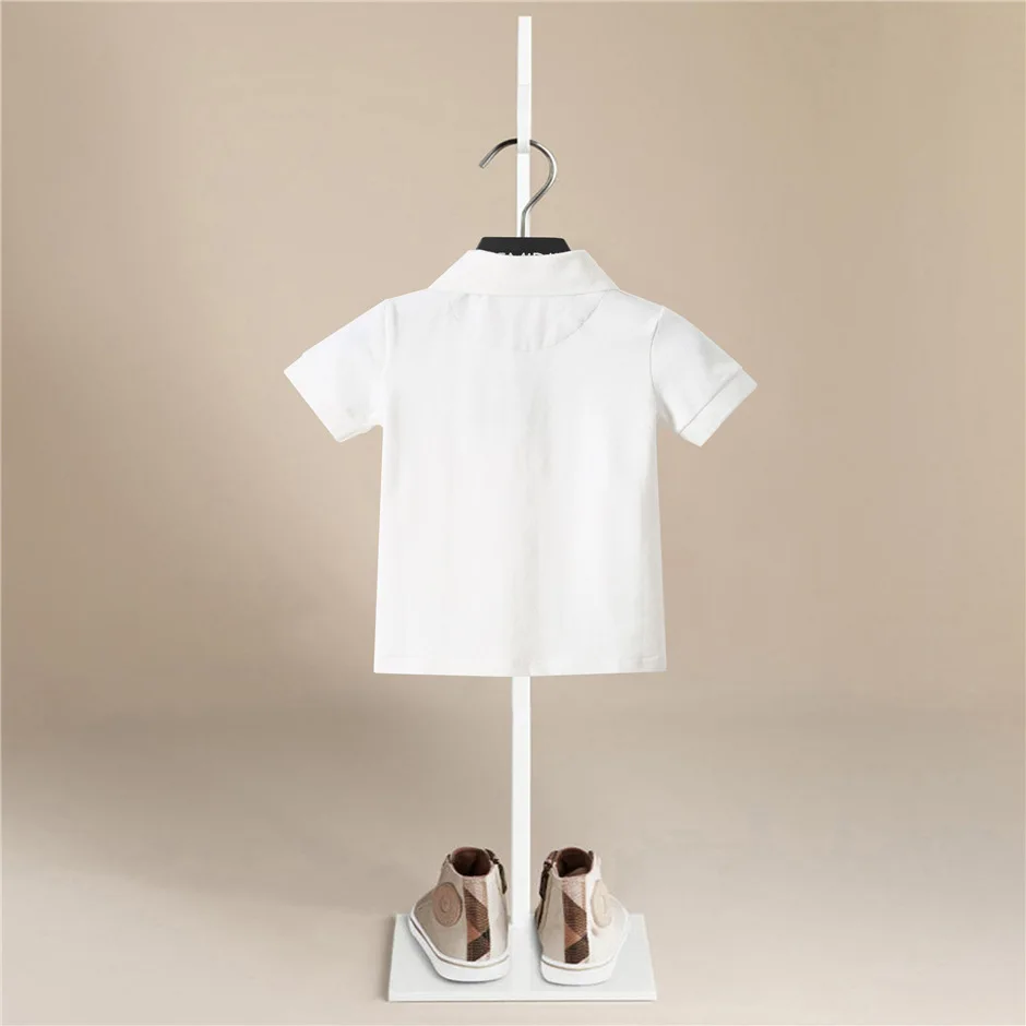 Акция! Рубашки для мальчиков 2019 хлопок отложной воротник короткий рукав