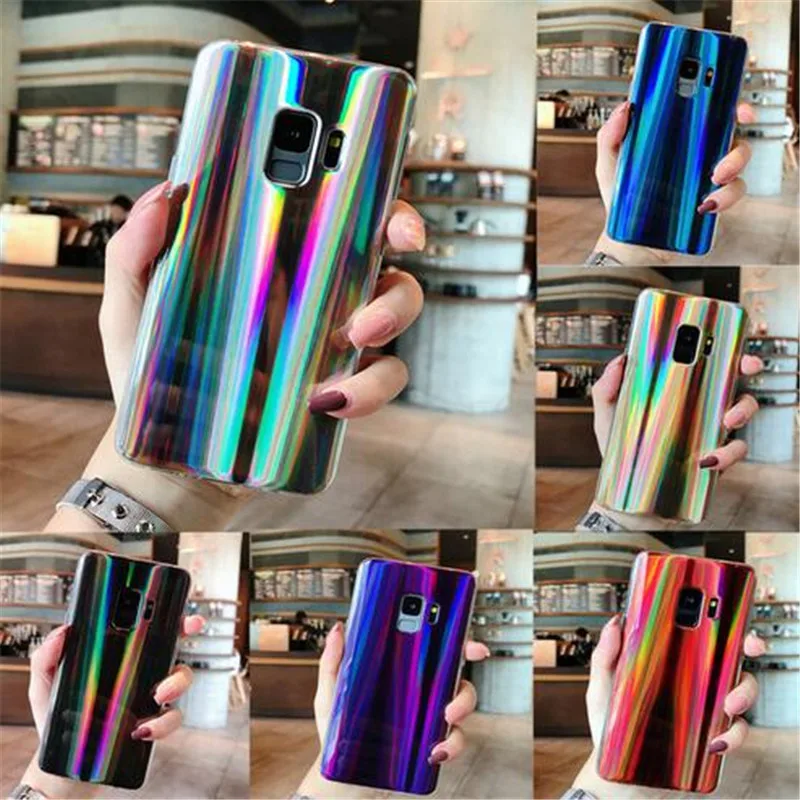 Fashion Cool Laser Soft TPU Phone Case for Samsung Galaxy A6 A8 Plus 2018 S9 S8 S6 S7 Edge note5 note8 note9 A310 A510 A320 |