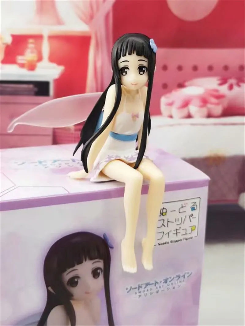 14 см аниме меч искусство онлайн фигурка SAO YUI сексуальная девушка Сидящая под мир