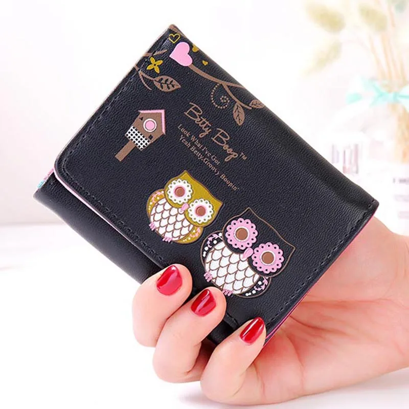 

BOTUSI New Arrival Wallet Fashion Small Female Purse Short Purse Mini Money Purses PU Leather Female Coin Purse Card Holder