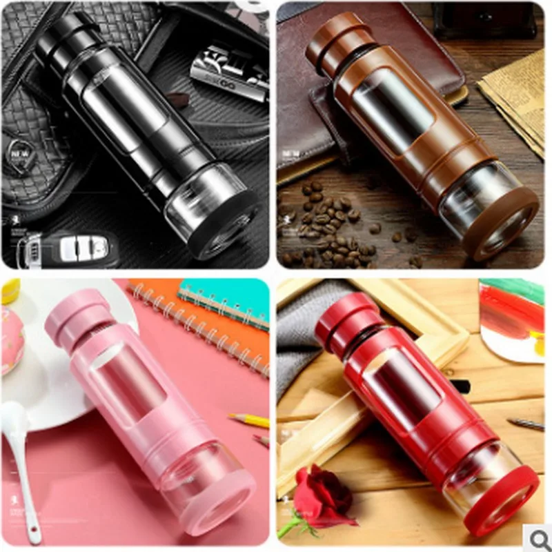 Горячая Распродажа 2017 стеклянная бутылка для воды 430 мл высокопрочная подкладка