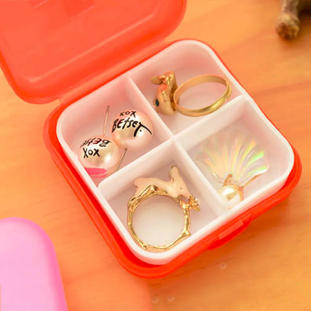 Большая распродажа портативный органайзер с 4 отделениями для лекарств