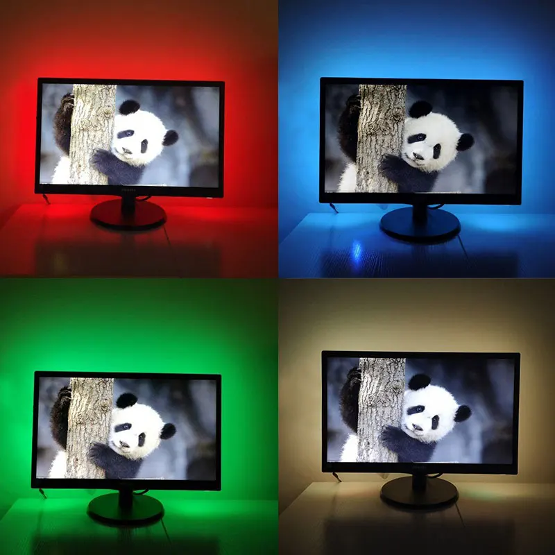 Светодиодная лента с питанием от USB 5 в постоянного тока 2835 RGB/белый/теплый белый 1