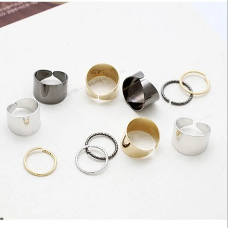 6 шт./компл. простой дизайн металлический посеребренный полированный широкий