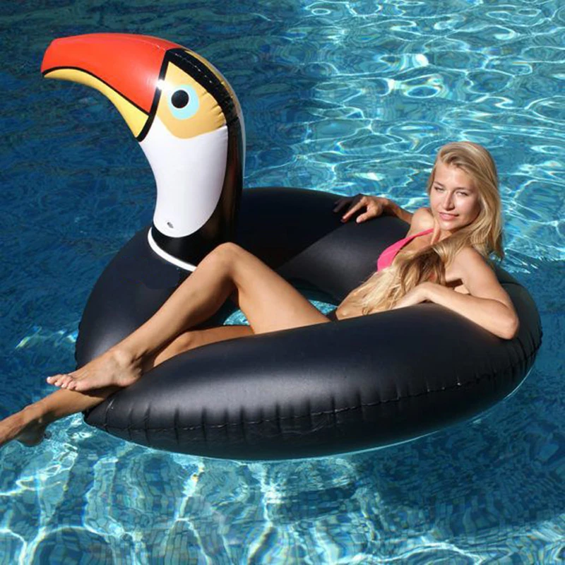 Надувное кольцо для плавания Boia Piscina голубое/черное надувное дятел поплавок