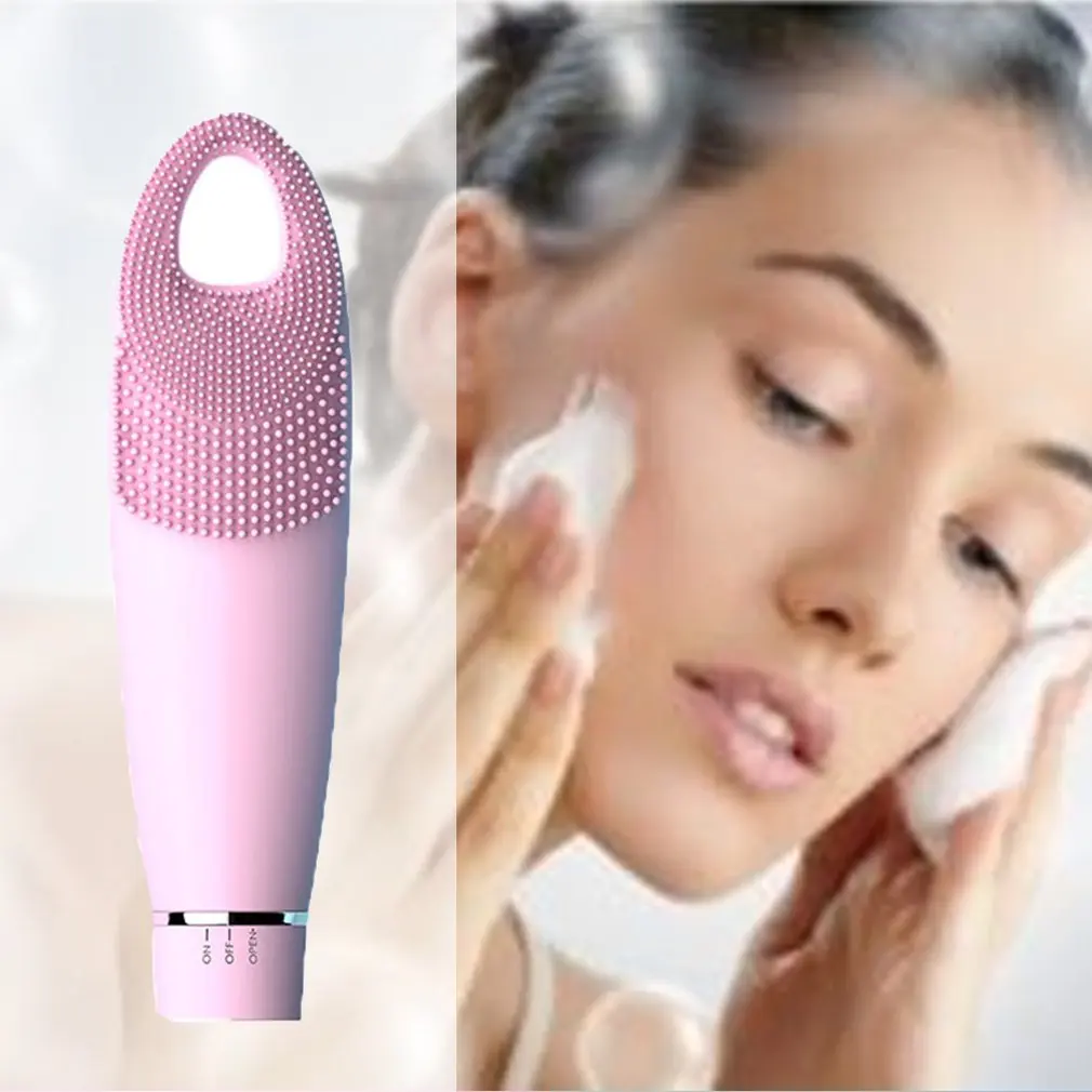 Портативный Очищающий Инструмент силиконовый Электрический перезаряжаемый моющий инструмент ультразвуковая вибрационная Водонепроницаемая моющая щетка