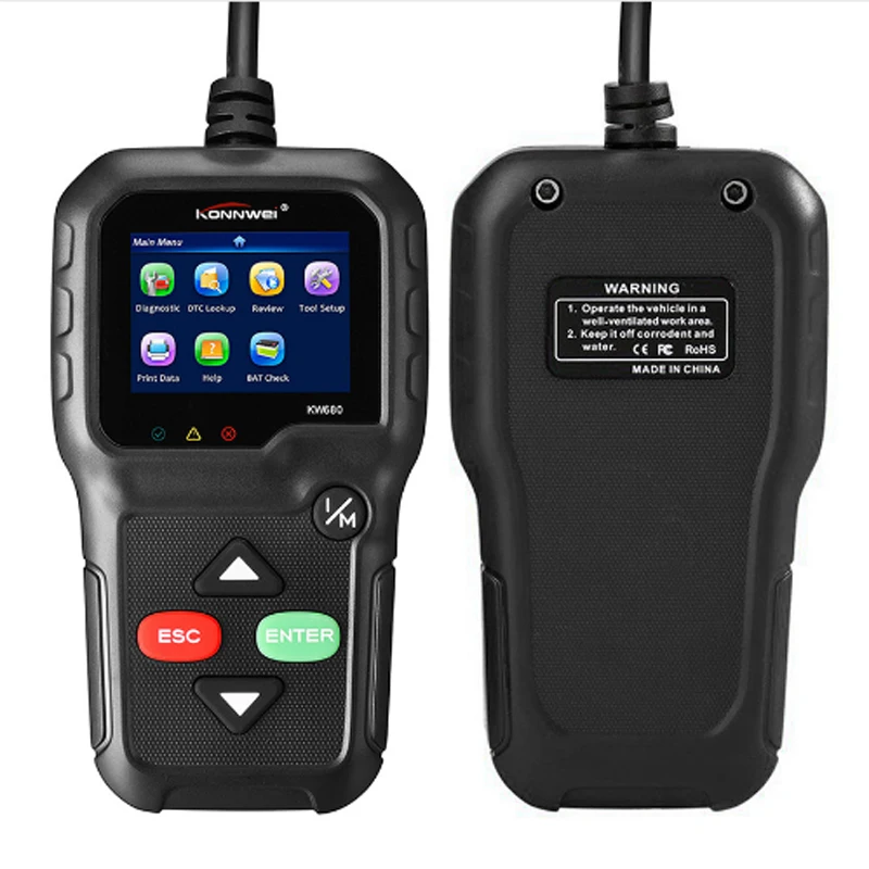 OBD2 сканер OBD Автомобильный диагностический инструмент KONNWEI KW680 считывает четкие