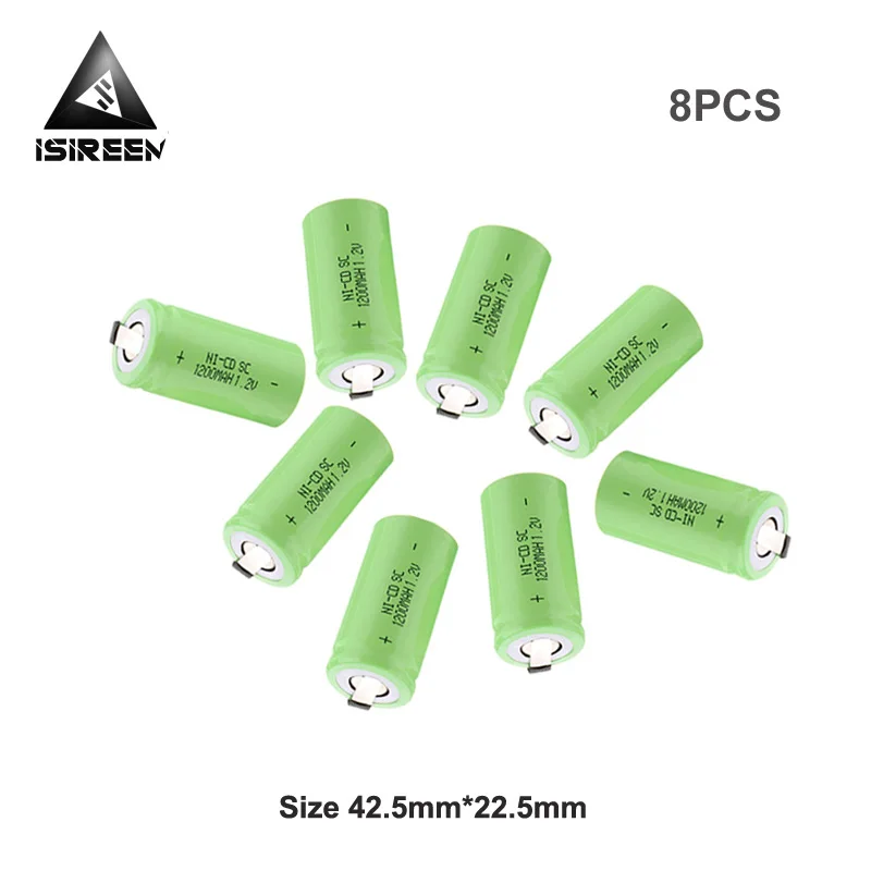 Subc Ni CD Cell 1 2 V 1200mAh перезаряжаемые SC батареи для электроинструмента Бесплатная