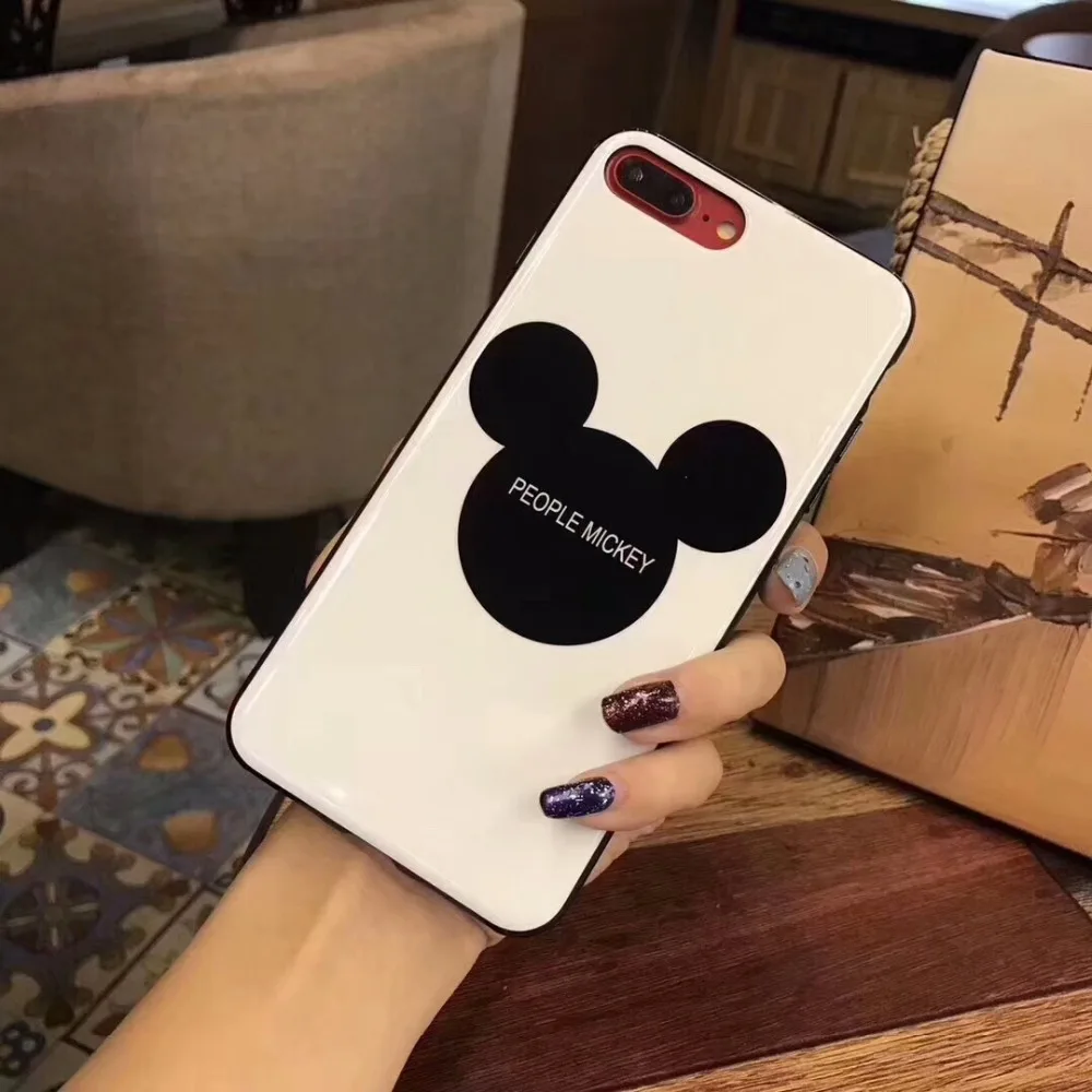 Милый мультяшный Микки чехол для iPhone 11 Pro X XS Max Xr глянцевый задней крышки 8 7 6s Plus |