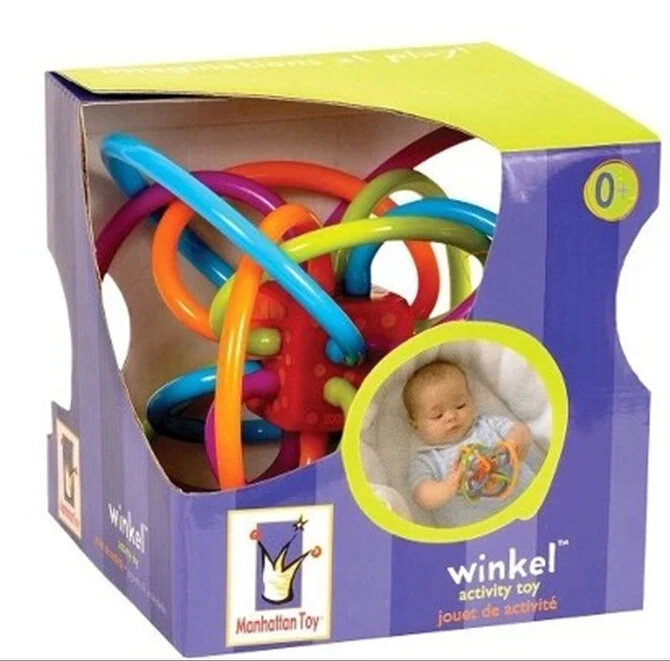 0+ Baby Teether Pacifier Toy Colorful Ball Rattle Early Educational High Quality Hand Development | Игрушки и хобби