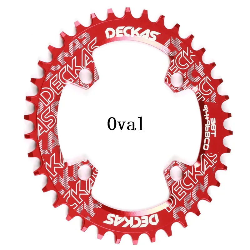 Oval 38T Red DECKAS 94+ 96 BCD велосипедная цепь круглая/Овальная 32T 34T 36T 38T MTB велосипедная цепь горная корона для M4000 M4050 GX NX X1 Кривошип - Цвет: Oval 38T Red