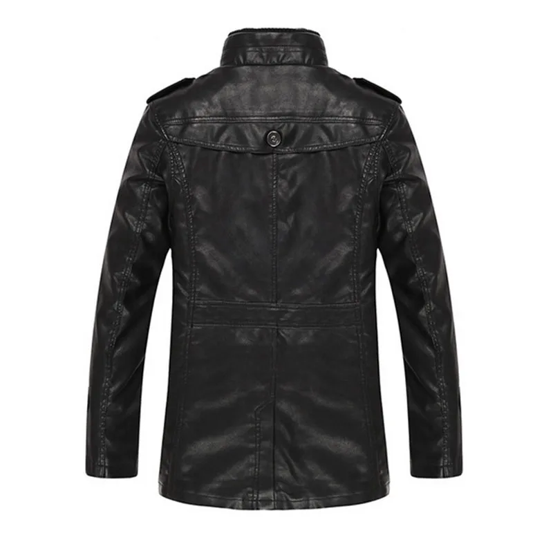 2017 новое прибытие черная кожа замши толстые длинные кожаная куртка шерсти лайнер