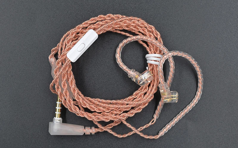 KZ ZST/ES4/ZSR/ES3/ZS10/AS10/BA10 выделенный кабель 0 75 мм 2-контактный обновленный для замены
