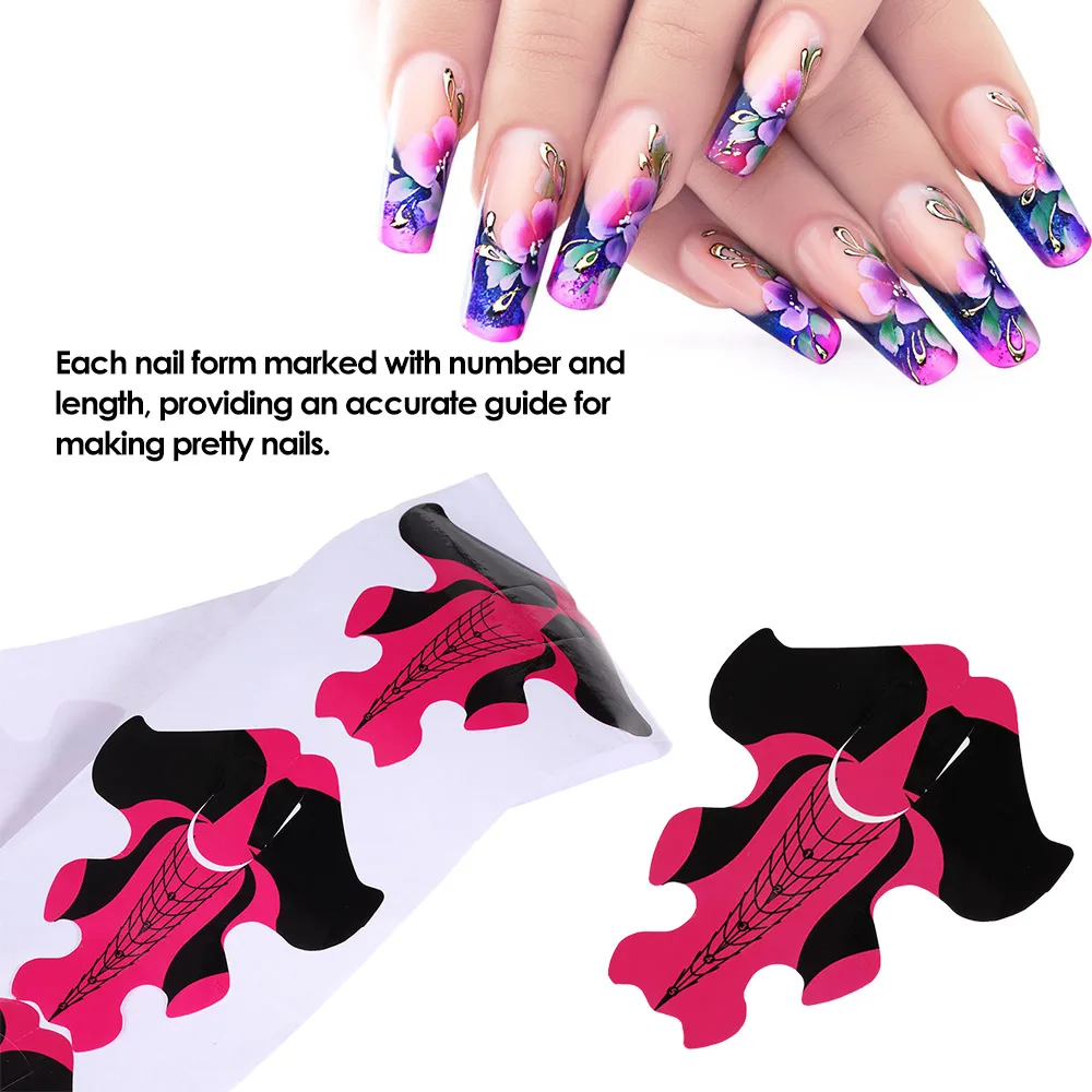 100 шт. наклейки для наращивания ногтей|nail forms|nail form stickernails gel extension |