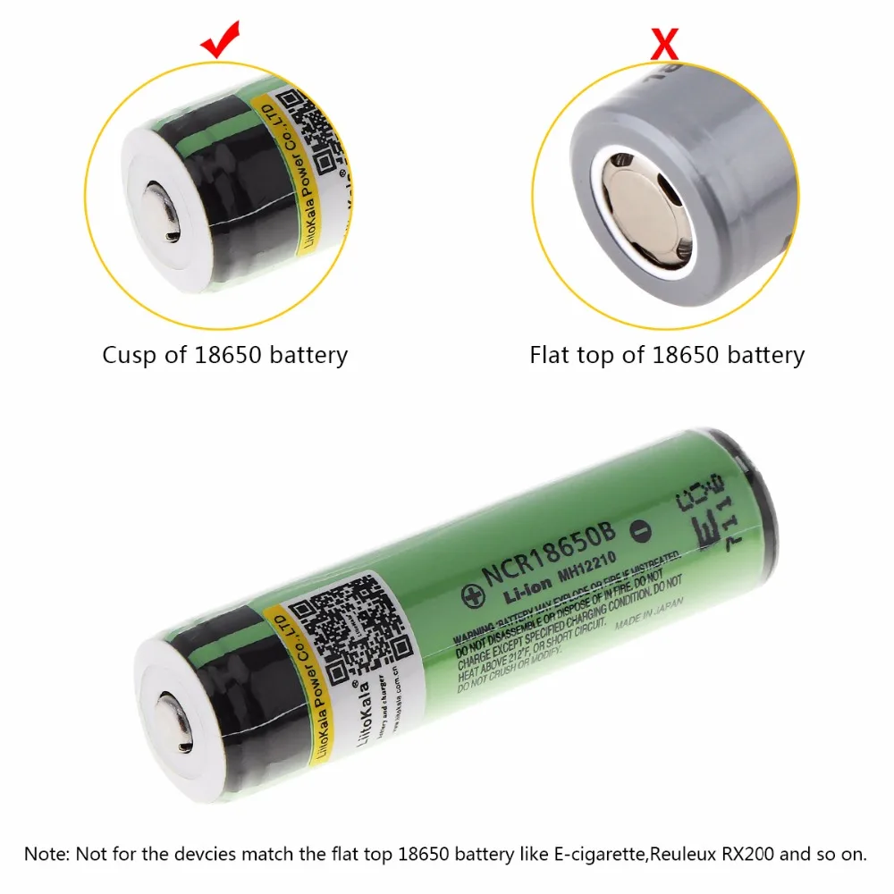 Liitokala NCR18650B 18650 3400 мАч литий ионный аккумулятор высокой емкости с защищенным PCB