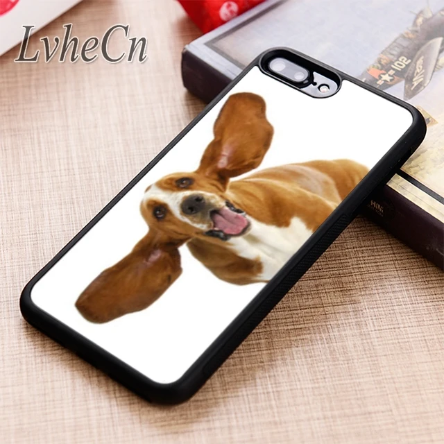 Чехол для телефона LvheCn bассет Хаунд с ушками собаки чехол iPhone 5 6 6s 7 8 plus X XR XS max 11 12 Pro
