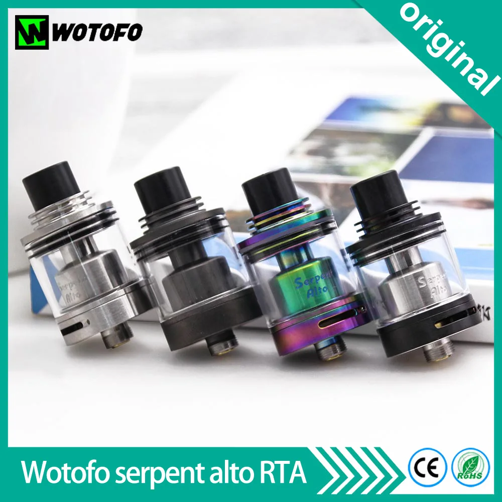 Оригинальный змей wotofo alto RTA Tank 22 мм с одной катушкой Vape 2 5 мл емкости Атомайзеры