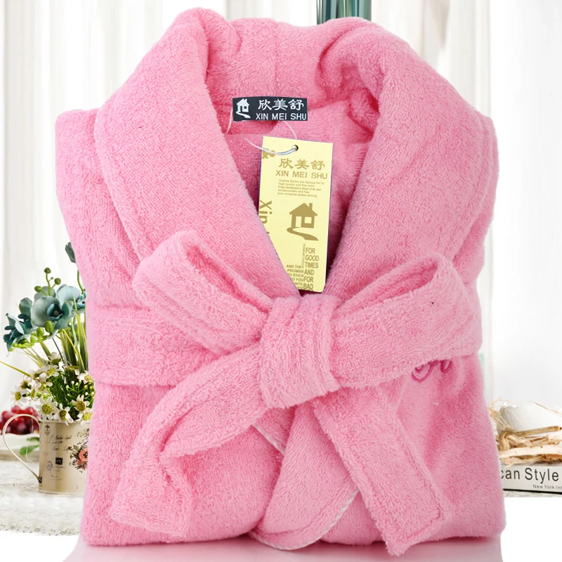 

thickening 100% cotton terry bathrobes toweled cotton bathrobes