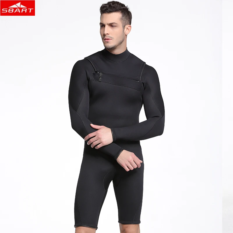 Мужской гидрокостюм с коротким рукавом Sbart 3 мм неопреновый свободный костюм для