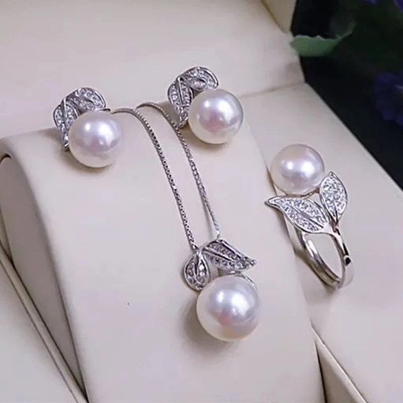 Комплект из колье и серёг серебра 925 пробы | Украшения аксессуары