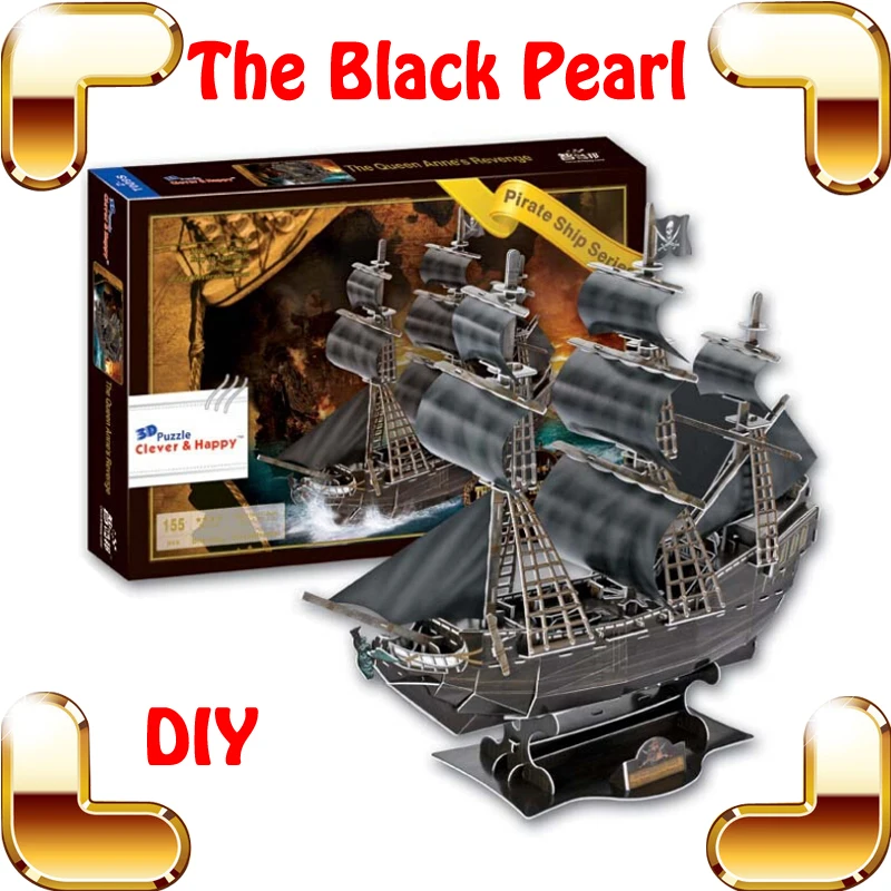Подарок на Новый год Пираты Карибы черный жемчуг пиратский корабль 3D головоломка