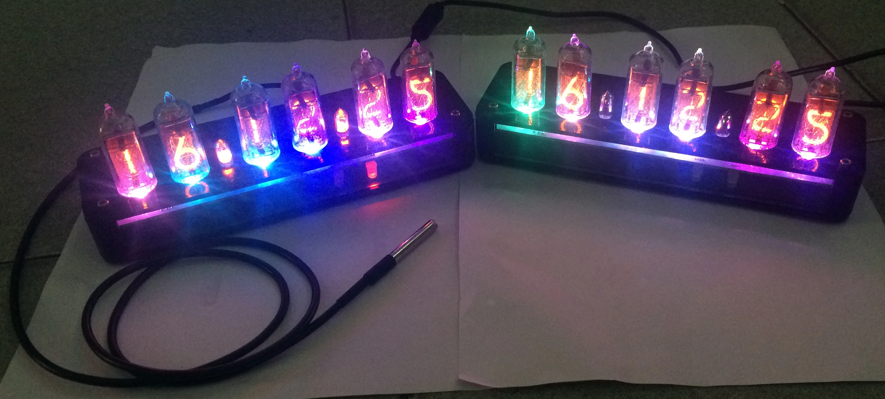 

IN-14 glow tube clock, glow clock, DIY clock, over QS18-12, GPS clock tube