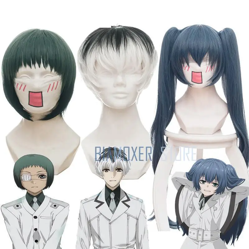 Biamoxer Токио вурдалак Re Yonebayashi Сайко Косплэй парики Kaneki Кен костюмы парик цвет: