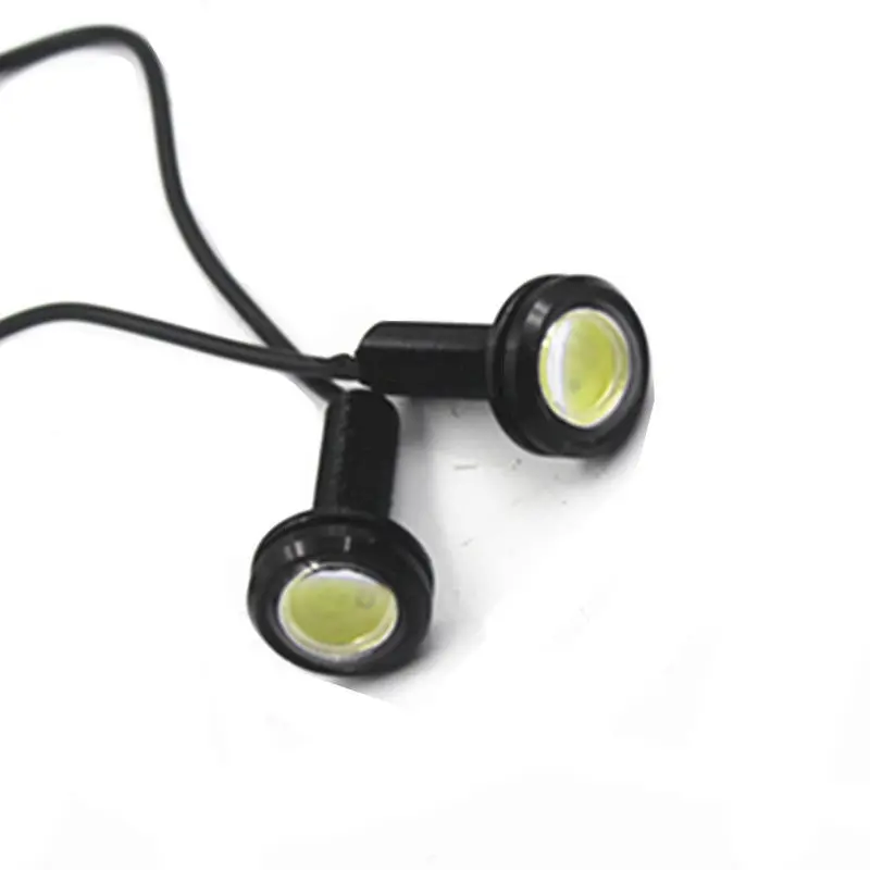 Pair Motorcycle Mini White Flush Mount Round LED Marker Light Car Truck Trailers Dual Sport Bike Touring Scooter Offroad Atv| |