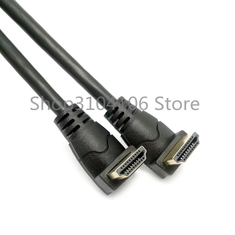 Высокое качество HDMI 2,0 4K 3D двойной Угловой 90 градусов HDMI мужчин и мужчин HDTV кабель для DVD PS3 PC 30 см/60 см/180 см