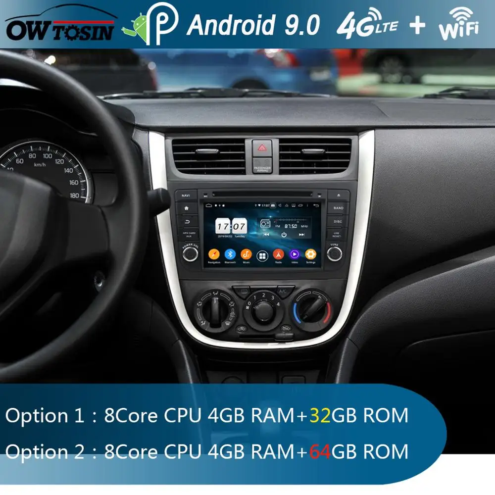 7 &quotIPS 8Core 4G + 64G ROM Android 9 0 автомобильный DVD радио GPS для Suzuki Alto Celerio Cultus 2014 2015 2016 2017 2018
