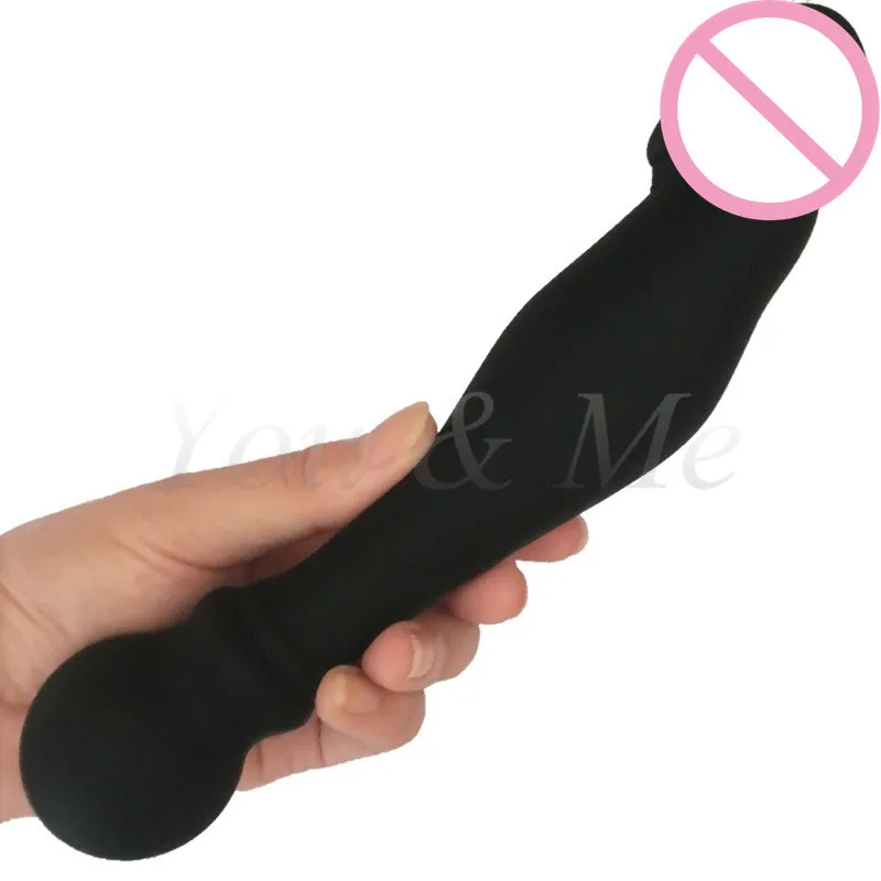 Новый большой анальный фаллоимитатор с бусинами мужской массажер простаты