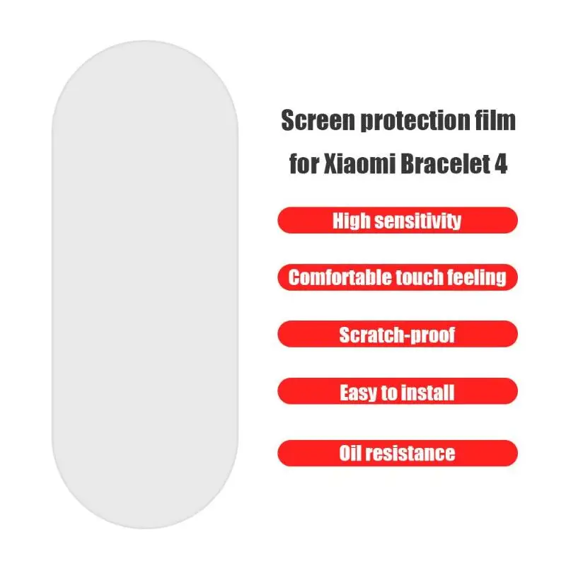 Прозрачная защита экрана ALLOYSEED для смарт браслета Xiaomi Mi Band 4 полное покрытие