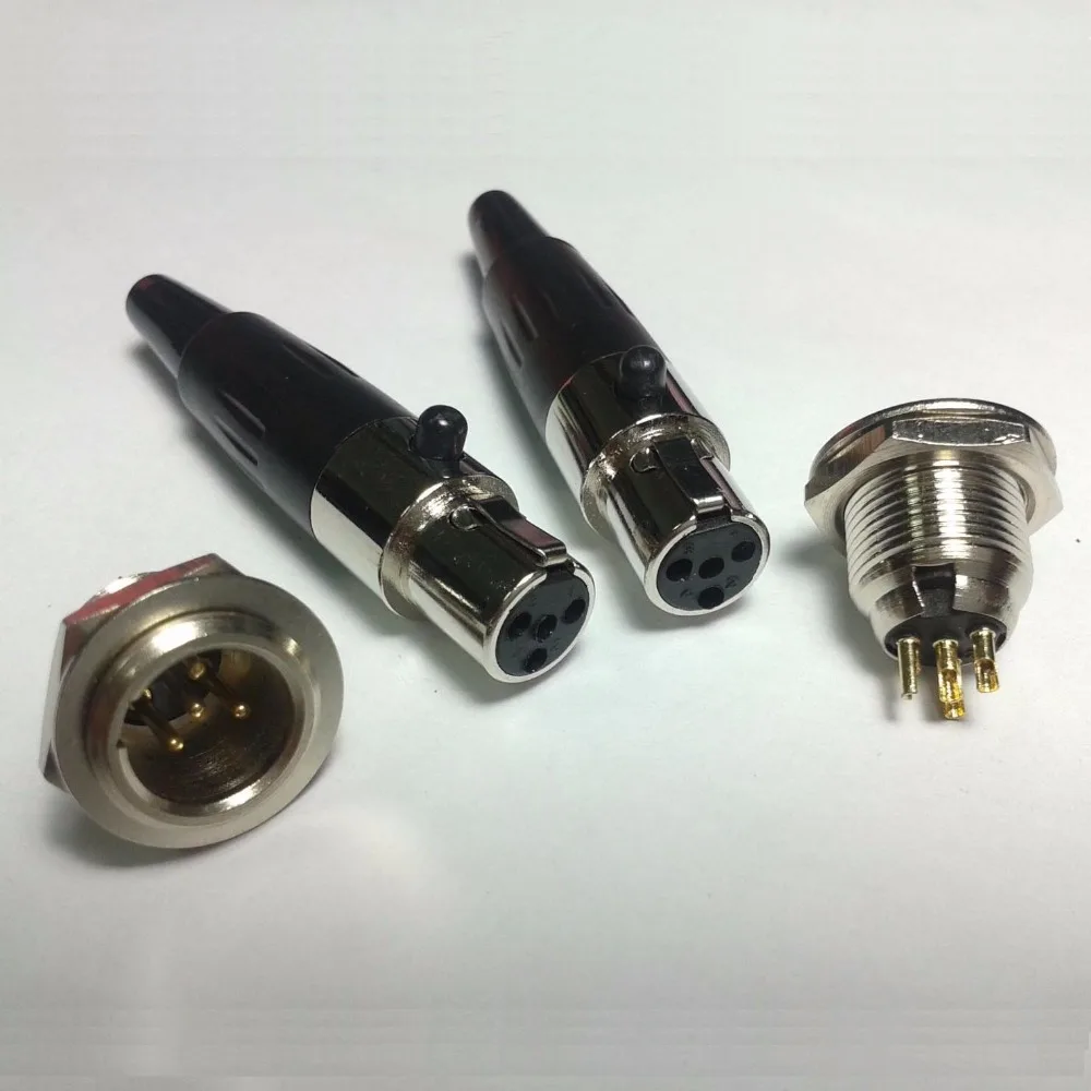 Оптовая продажа 10 компл./лот TA4F 4 PIN MINI XLR Разъем Встроенный муфтовый стыковочный