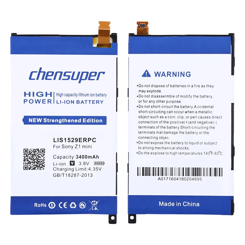 Аккумулятор chensuper 3400 мАч LIS1529ERPC для Sony Xperia Z1 mini Z1mini D5503 Compact M51w | Мобильные телефоны