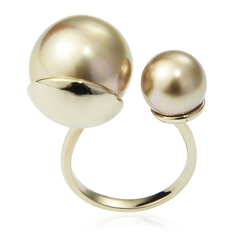 Женское кольцо Inokeey с искусственным жемчугом из медного материала новый дизайн