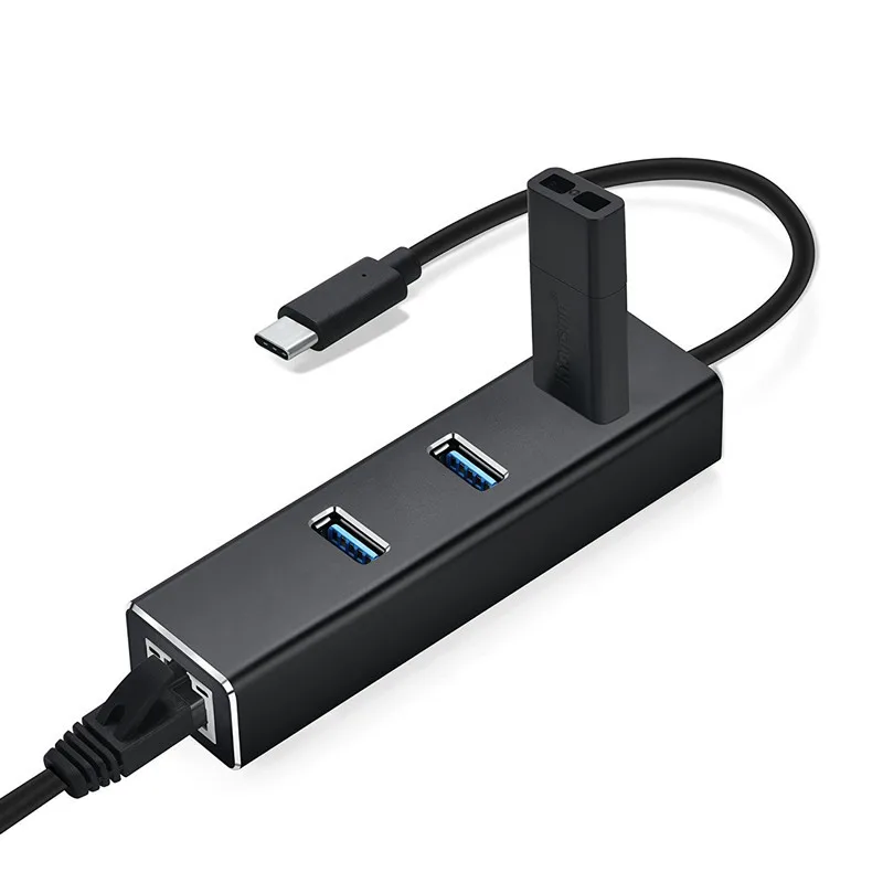 Baolyda Алюминий Тип usb c USB концентратор до RJ45 кабель Переходник C на 3 0 адаптер для