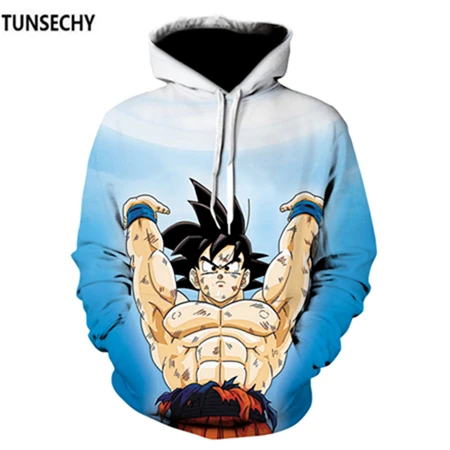 Бренд tunsechy Dragon Ball 3D толстовки с капюшоном для мужчин и женщин толстовка Dragon Ball Z Аниме модные повседневные спортивные костюмы с капюшоном для мальчиков
