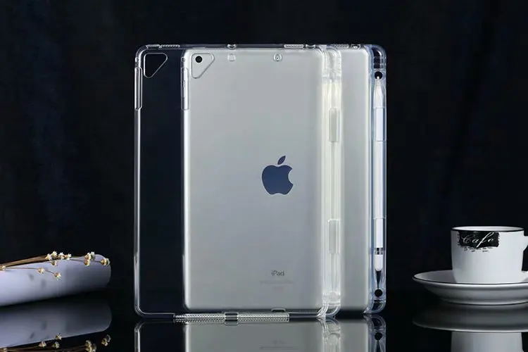 Чехол для iPad с держателем для карандашей прозрачный мягкий силиконовый чехол для iPad Air 1 Air 2 9,7 TPU защитная задняя крышка