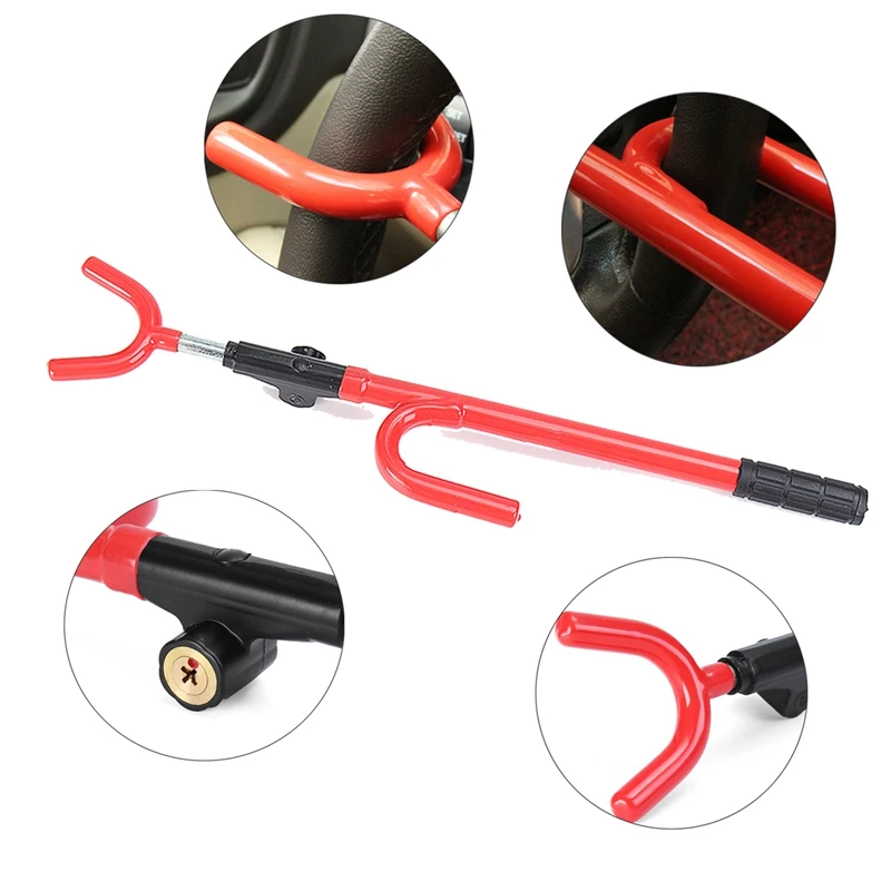 Новый замок на руль из нержавеющей стали автомобильный Противоугонный