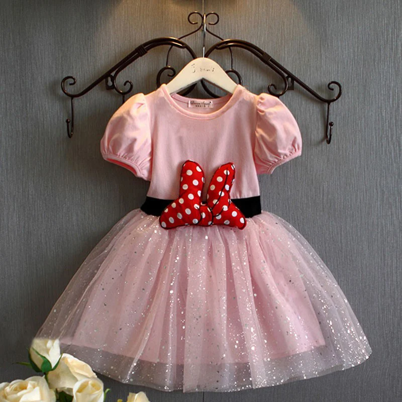 2016 Summer Baby Girls Dress Minnie Mouse Dresses For Princess Birthday Party Children Clothes Kids Costume | Детская одежда и