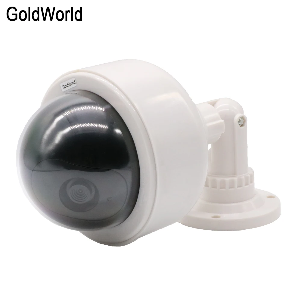 Камера видеонаблюдения GoldWorld купольная камера-пустышка с имитацией непогоды по