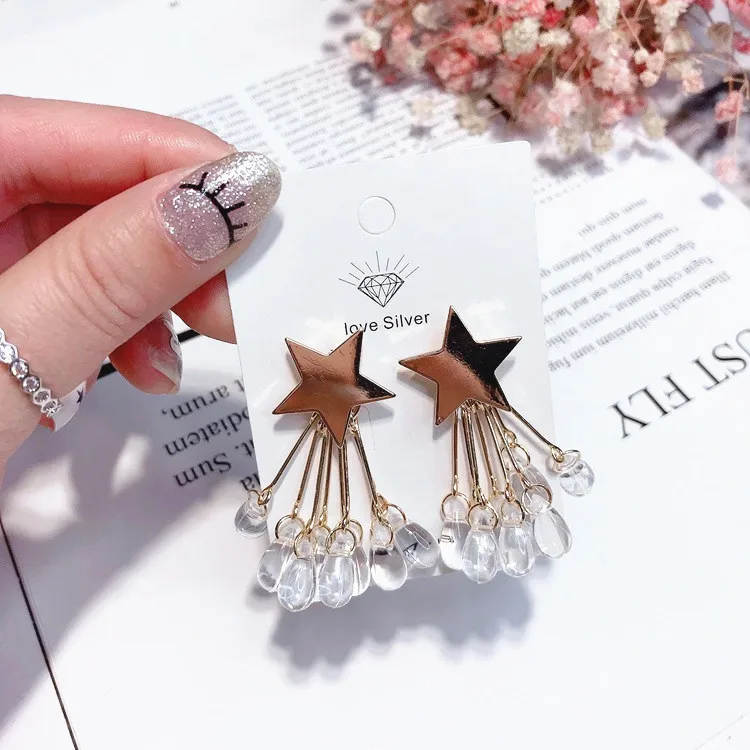 star crystal earring Hypoallergenic fadeless alloy fashion jewelry stud earrings for women girl gift | Украшения и аксессуары
