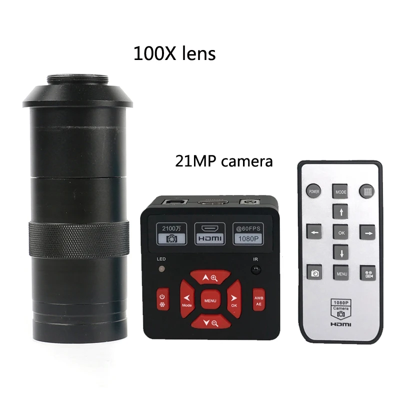 Бесплатная доставка HD 21MP 1080P 60fps HDMI USB цифровой промышленный видео микроскоп