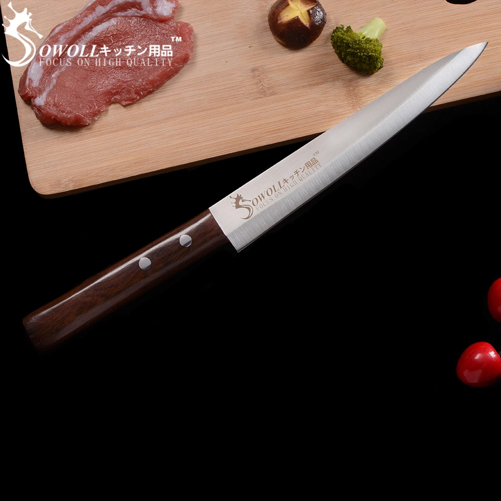 Нож кухонный из нержавеющей стали 8 дюймов с деревянной ручкой|sashimi knife|knife